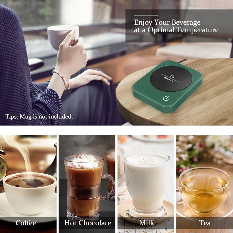 Vobaga Coffee Mug Warmer for Desk with Auto Shut Off & 3-Temp Settings, Coffee Cup Warmer with Smart Safety Alert Home Office Accessory, Perfect for Coffee, Tea, Milk (No Mug) - Image 5